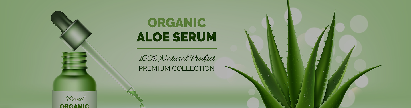 Organic Aloe Serum — 100% Natural Product, Premium Collection